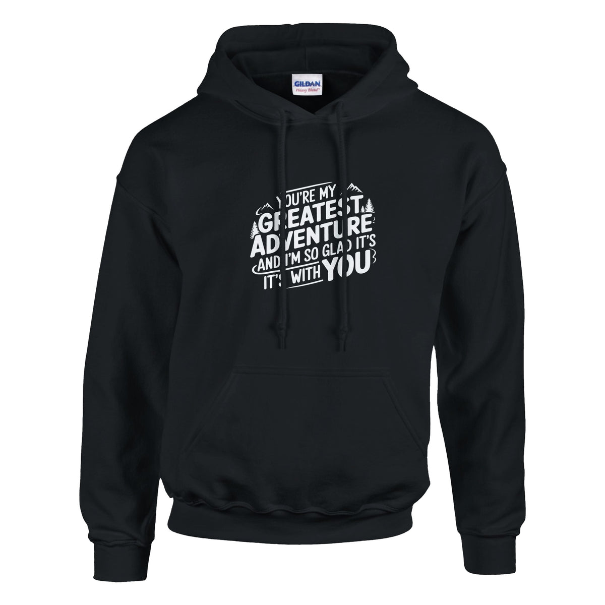 Gildan's "Greatest Adventure" Hoodie – A Perfect Gift for Your Husband - Black - Hoodies