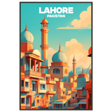 Cultural Lahore Artwork – Premium Metal Framed Poster - - Metal Framed Posters
