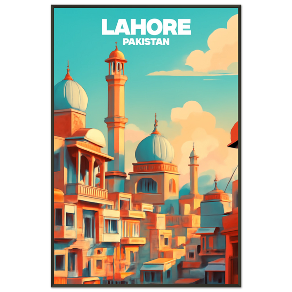 Cultural Lahore Artwork – Premium Metal Framed Poster - - Metal Framed Posters