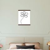 Sophisticated Minimalism - Magnetic Flower Poster - 40x50 cm 16x20″ Dark wood wall hanger - Posters With Hanger