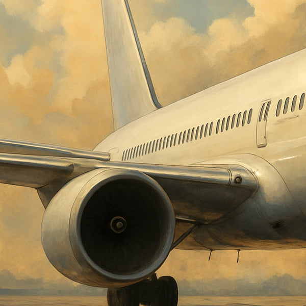 Majestic Runway – Glossy Framed Airplane Wall Art - - Framed Posters