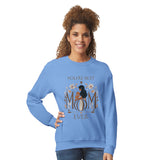 Matriarchal Melody - Wearing Warmth & Love - Carolina Blue - Sweatshirts