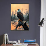 Eagle's Dawn - A Symbol of Strength and Serenity - 60x90 cm 24x36″ - Metal Framed Posters