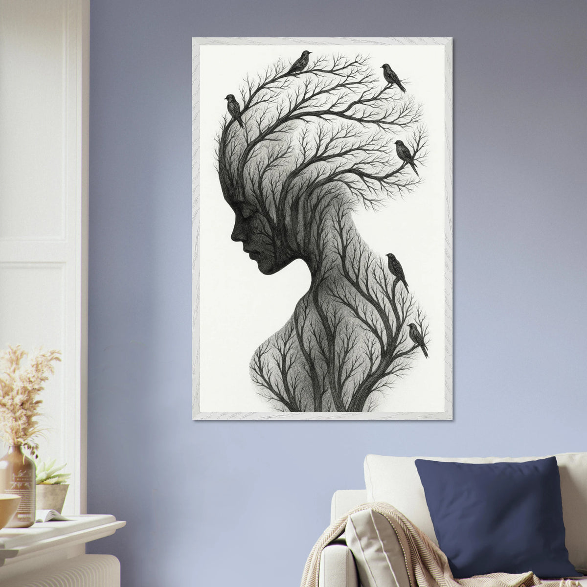 Whispering Branches – Wooden Framed Poster Keepsake - - Wooden Framed Posters