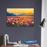 Sunset Wildflowers – Framed Art Gift for Nature Lovers - Default Title - Metal Framed Posters