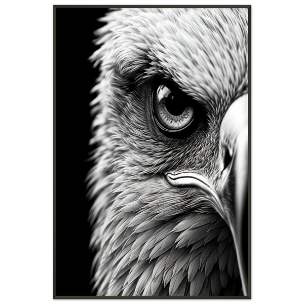 Eagle Eye - Monochrome Majesty Framed Poster - - Metal Framed Posters