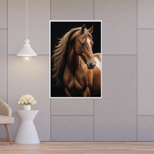 Power in Motion - A Horse's Gaze - - Framed Posters