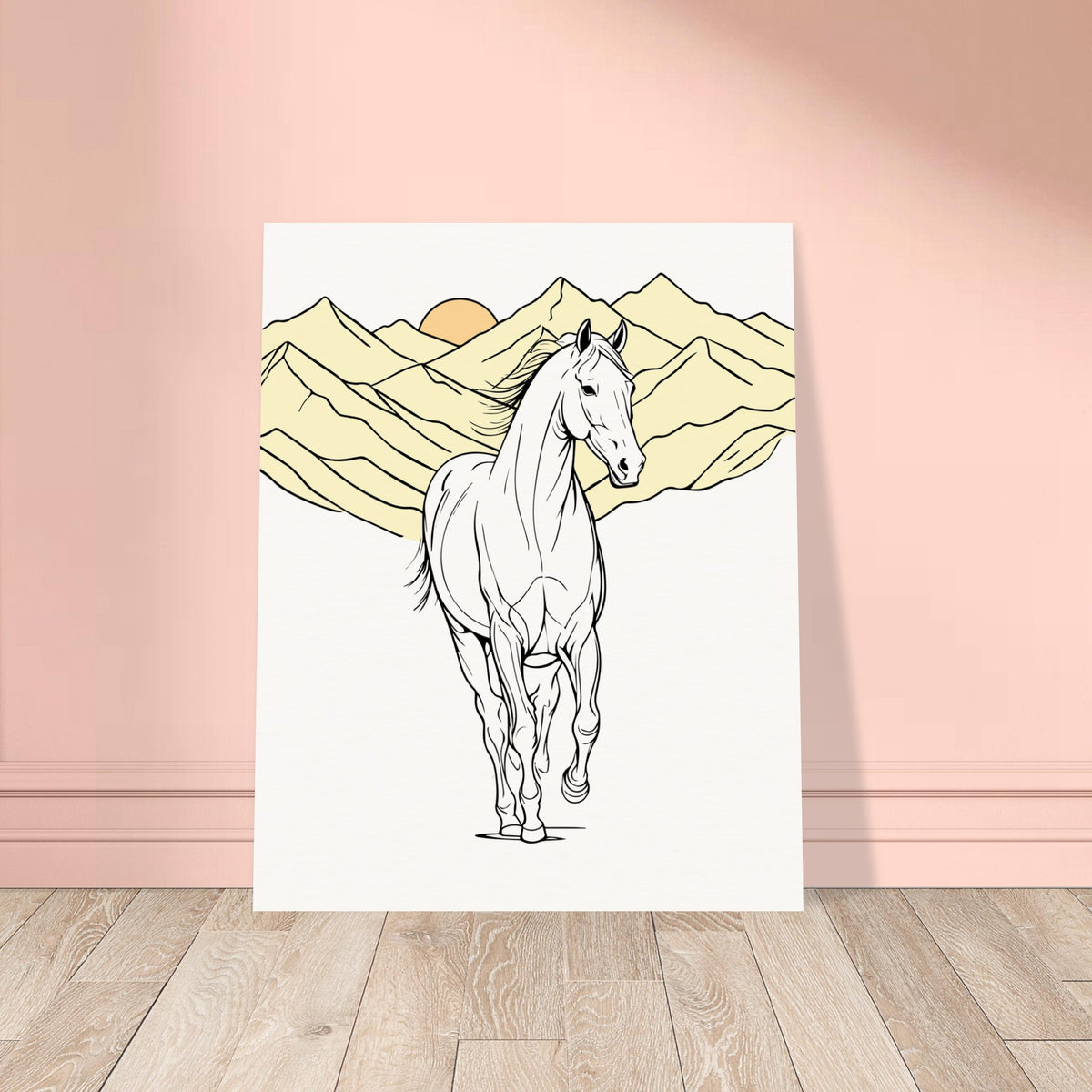 Majestic Freedom - Horse in Mountainous Landscape - - Posters