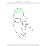 Minimalist Masterpiece - Magnetic Wooden Hanger Poster - 45x60 cm 18x24″ White wall hanger - Posters With Hanger