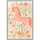 Magical Unicorn - Metal Framed Poster for Girls - - Metal Framed Posters