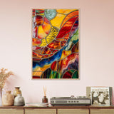 Palette of Emotions - Colorful Elegance in Portrait - Wood frame - Framed Posters