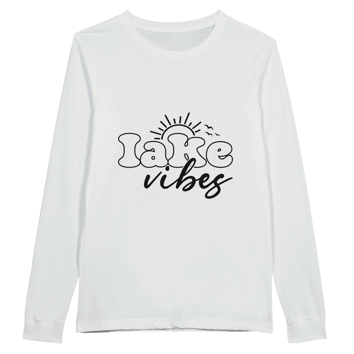 Tranquil Lake Essence - 'Lake vibes' Shirt - White - Sweatshirt