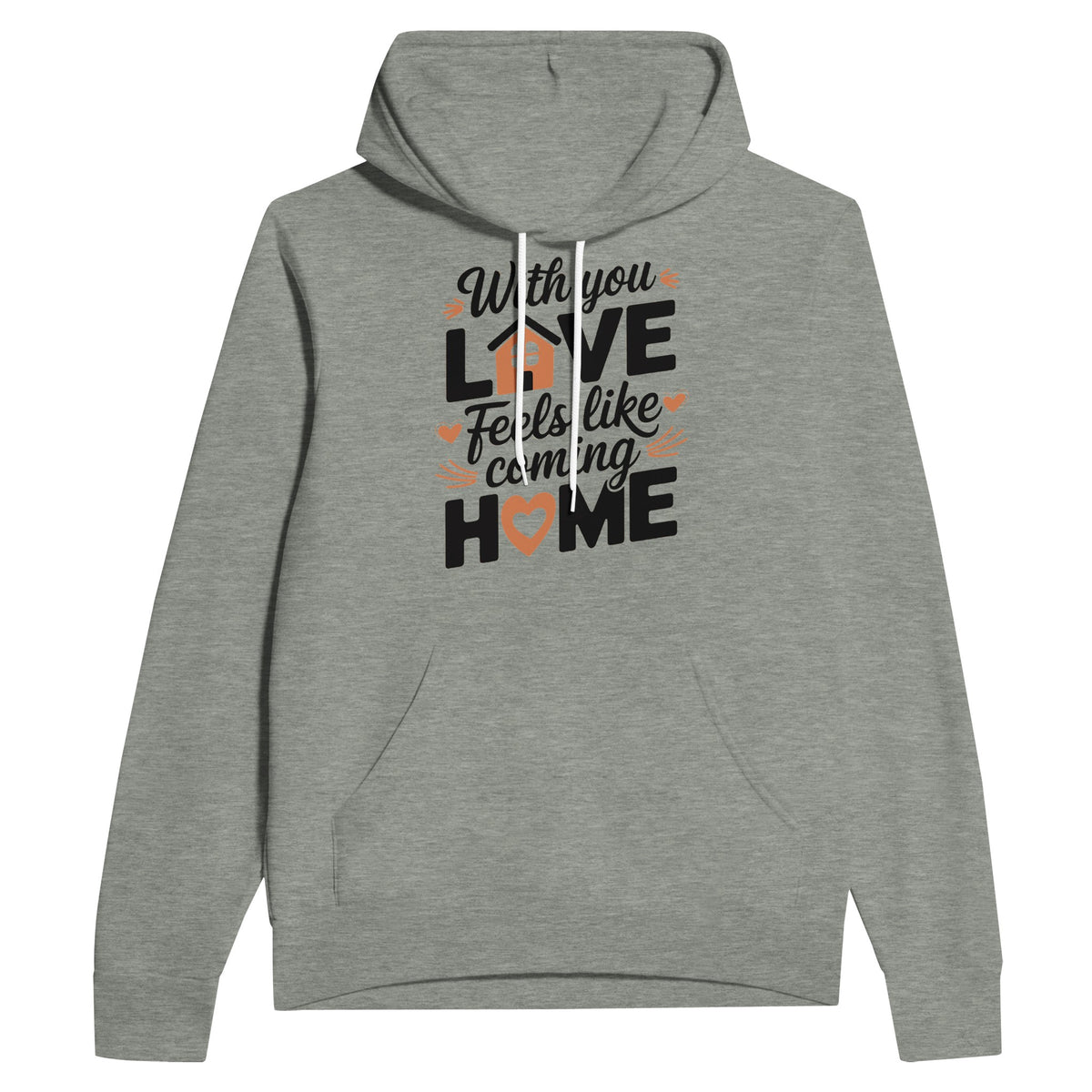 Home is Where the Heart Is – A Loving Gift for Husband - Athletic Heather - Hoodies