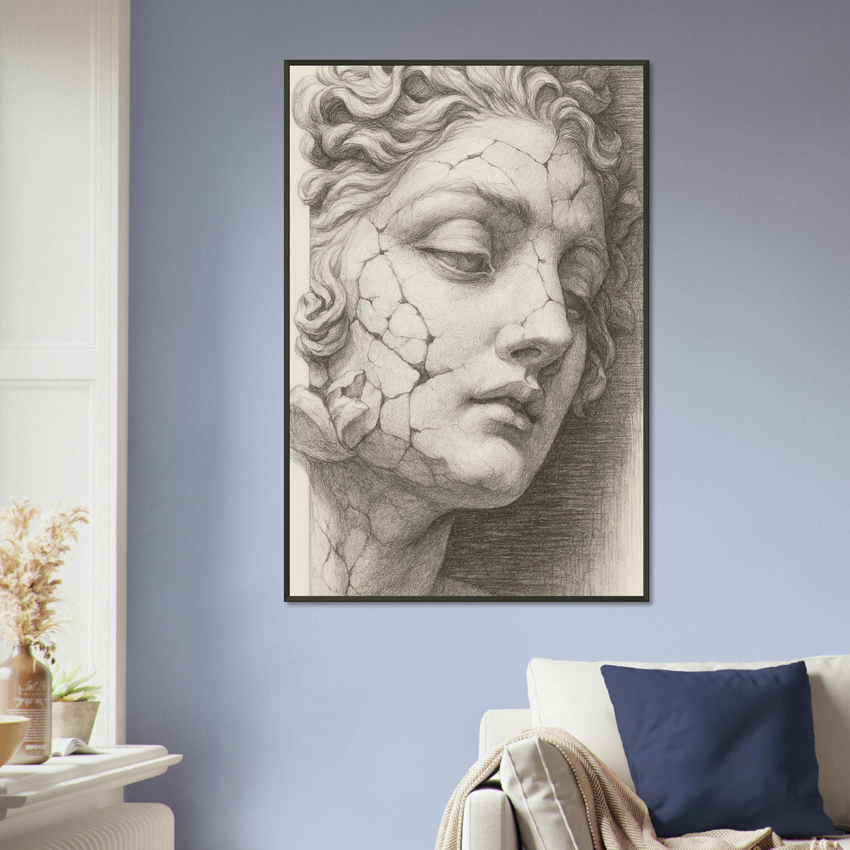 Beauty in Decay – Sculpture Metal Framed Poster Gift - - Metal Framed Posters