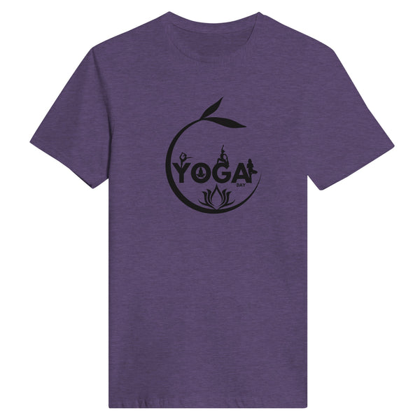 Mindful Comfort - YOGA Quote Tee Chic - Heather Purple - Print Material