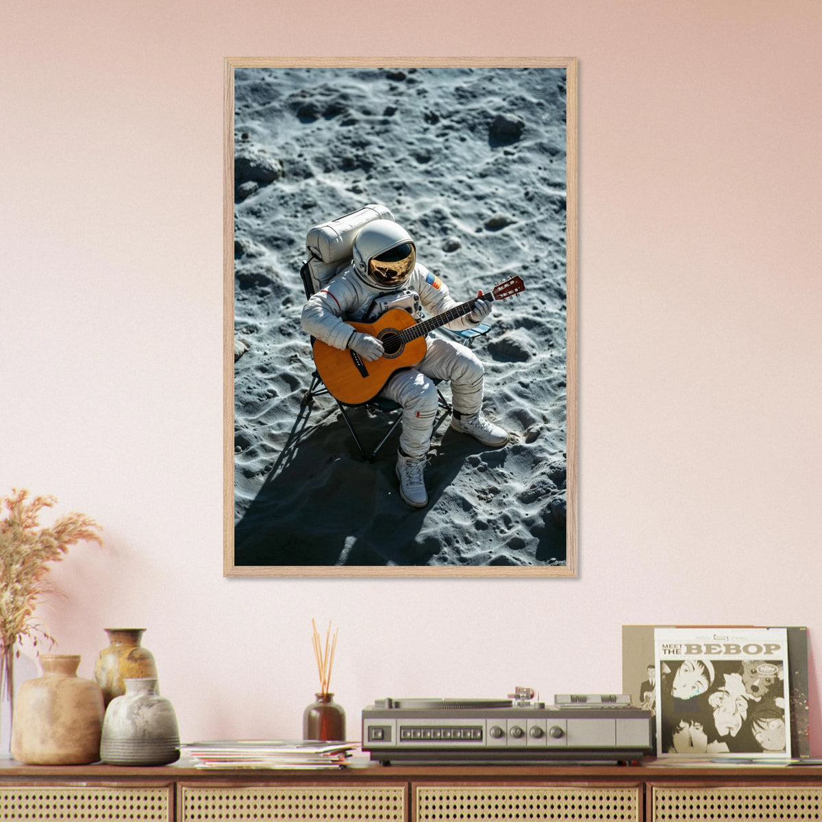 Musical Moonlight – Framed Art - Wood frame - Wooden Framed Posters