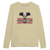 Freedom Isn’t Free Tee – A Patriotic Gift of Honor - Natural - Long Sleeves T-shirts