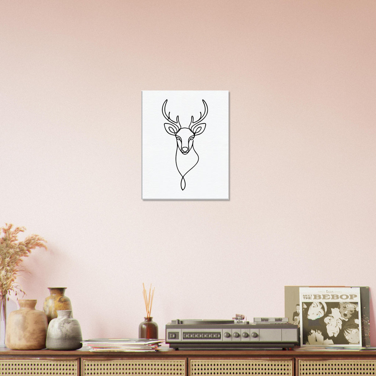 Timeless Beauty - Majestic Deer Outline Canvas - - Canvas Prints