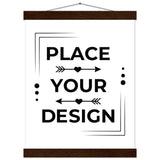 Stunning Art Display - Premium Customizable Poster - 27x35 cm 11x14″ Dark wood wall hanger - Posters With Hanger