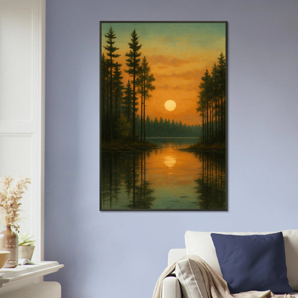 Gift of Peace - Sunset Forest Metal Framed Poster - Default Title - Metal Framed Posters