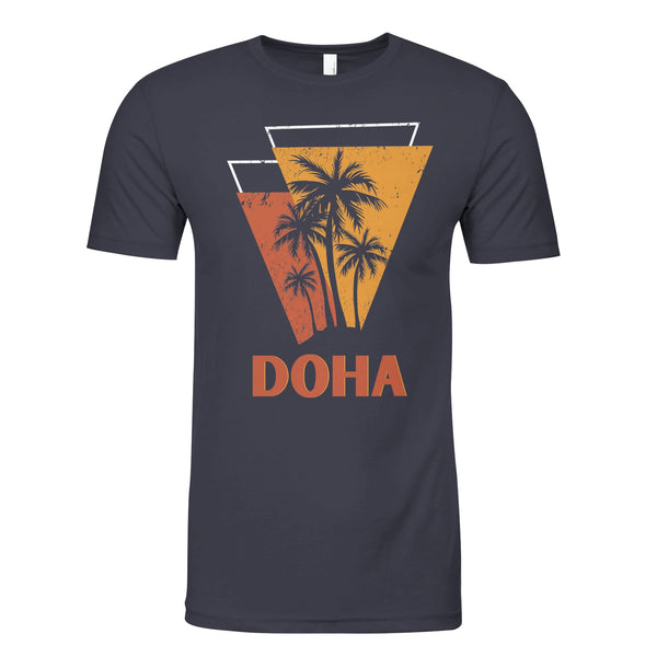 Doha City Sunset Charm - Midnight Navy - T-shirts