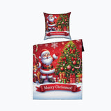 Merry & Bright - Santa's Holiday Cotton Satin Bedding - - Home Decor