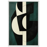 Contemporary Lines – Artistic Wooden Framed Poster Gift - White frame - Wooden Framed Posters