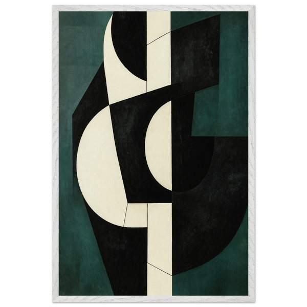 Contemporary Lines – Artistic Wooden Framed Poster Gift - White frame - Wooden Framed Posters