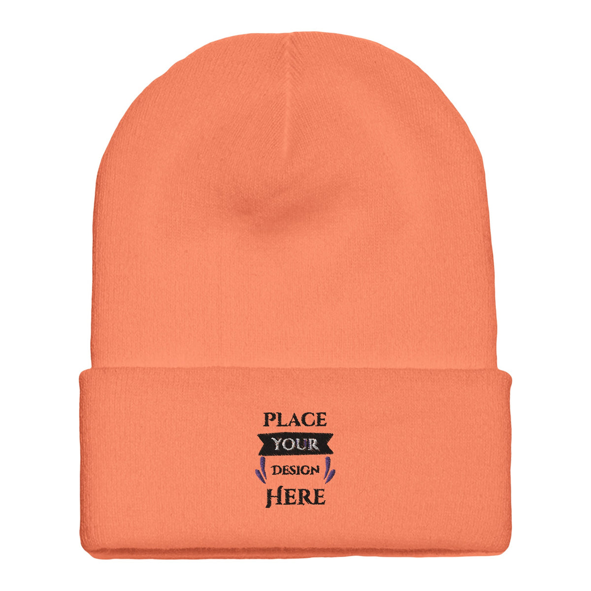 Personalize Your Winter Look with the Flexfit Cuffed Beanie - blaze orange - Beanies