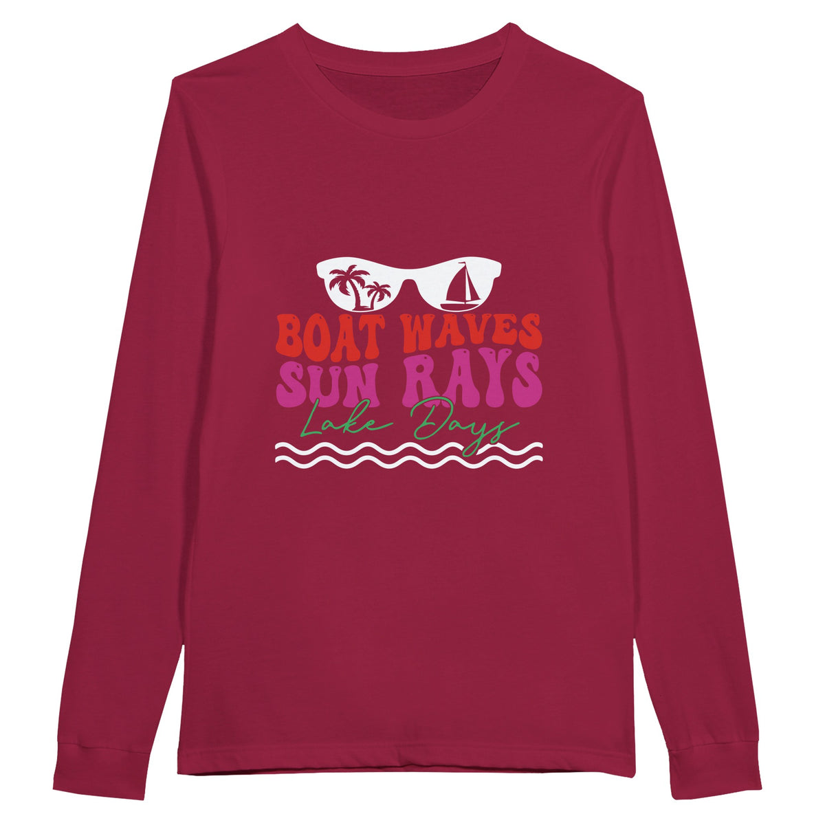 Sail Away - BOAT WAVES, SUN RAYS Adventure - Cardinal - Sweatshirt