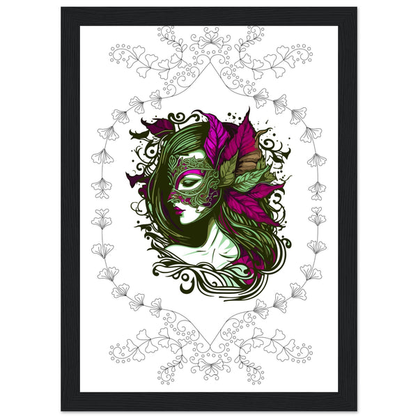 Masked Enchantment - Deluxe Framed Poster - A4 21x29.7 cm 8x12″ Black frame - Framed Posters