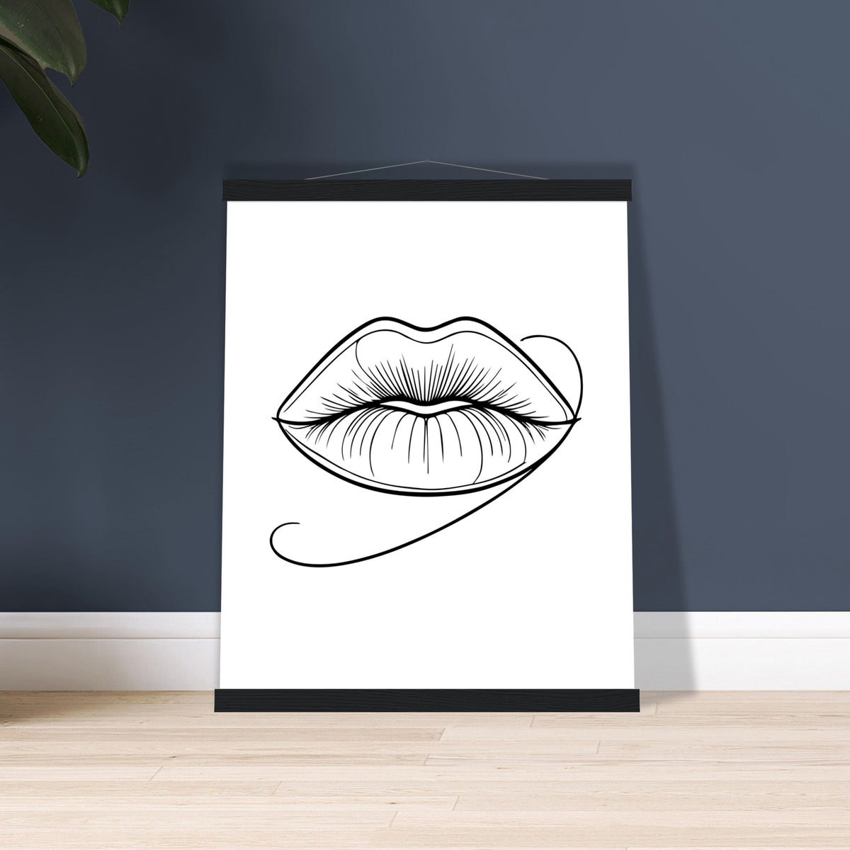 Lips of Expression - Minimalist Art on Premium Poster - - Posters With Hanger