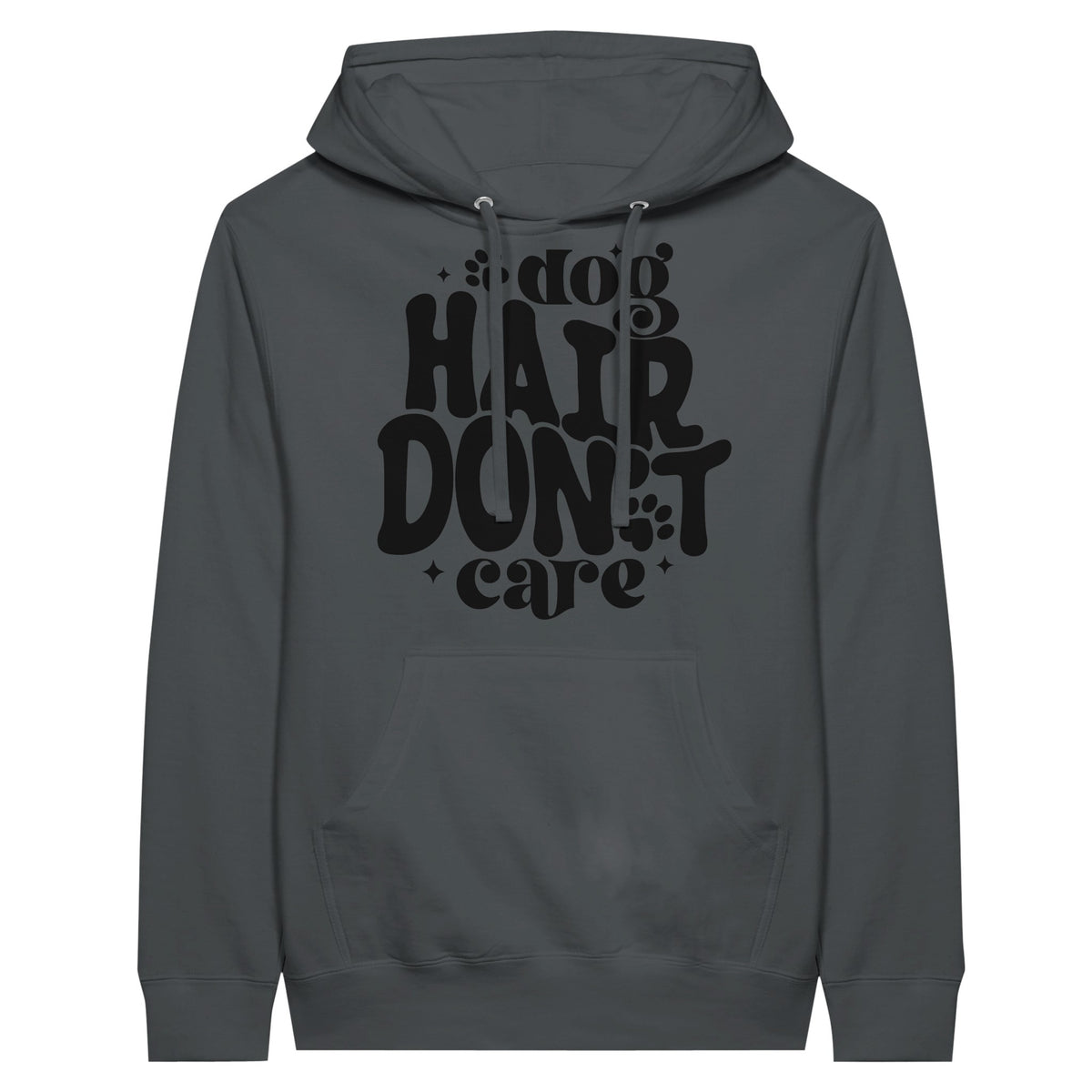 Cozy with Canine Charm - Dog Hair Don't Care - Charcoal M - Hoodies