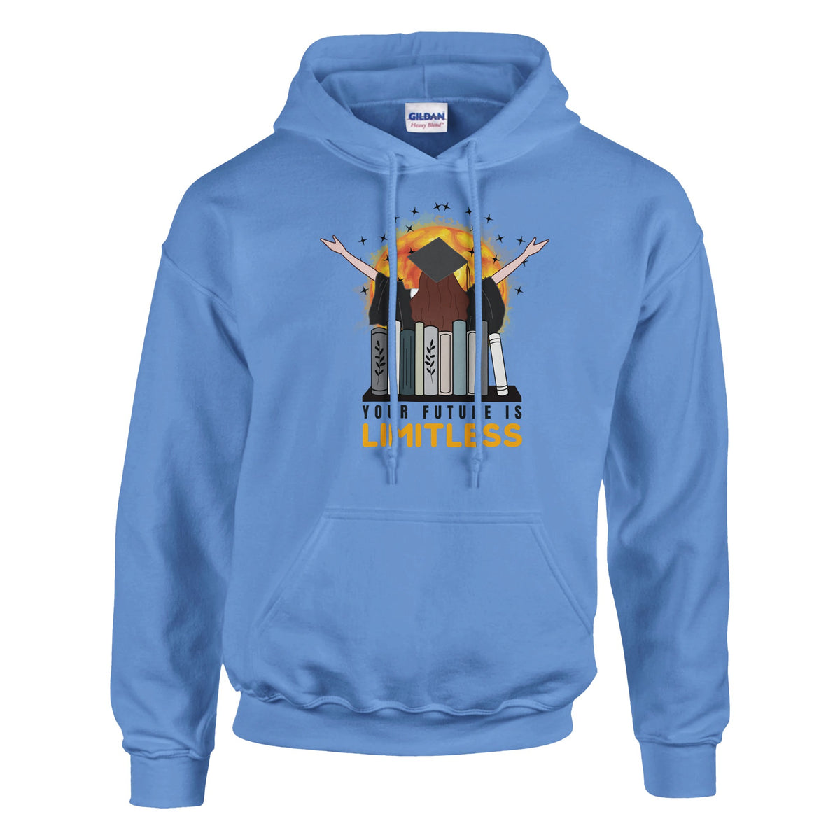 Boundless Future - A Toast to New Beginnings - Carolina Blue - Hoodies