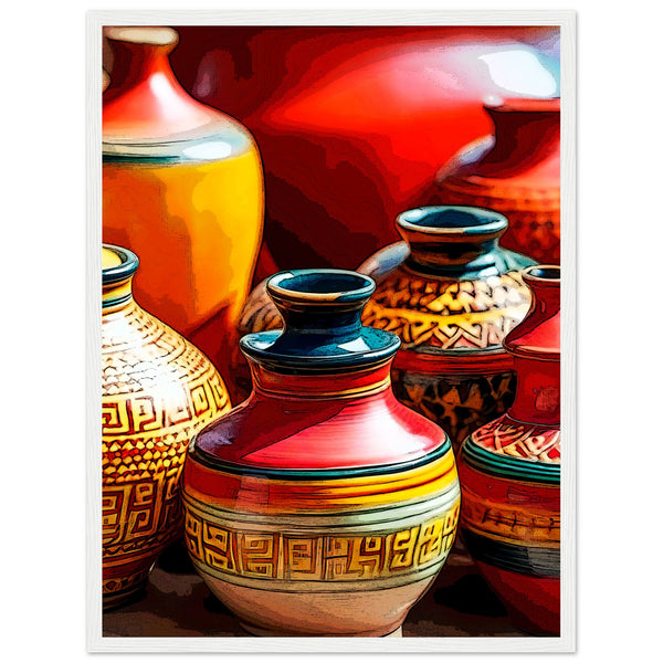 Heritage Hues - Framed Art Masterpiece - 45x60 cm 18x24″ White frame - Wooden Framed Posters