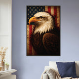 American Eagle Metal Framed Poster – Patriotic Gift Wall Art - - Metal Framed Posters