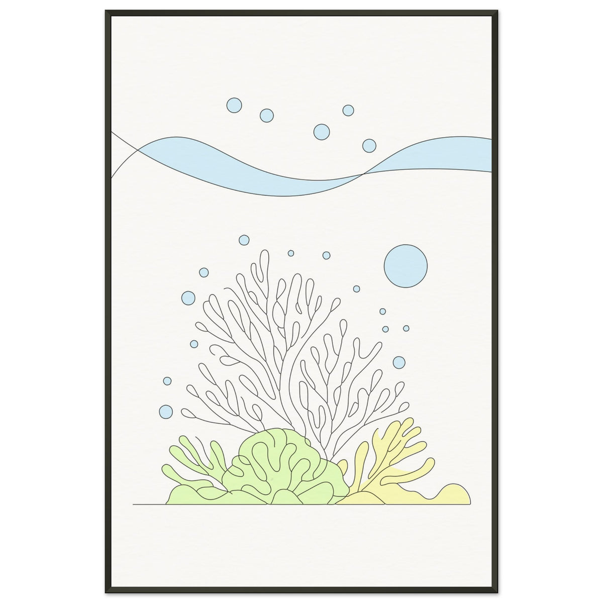 Oceanic Whimsy - Metal Framed Art - 60x90 cm 24x36″ - Metal Framed Posters