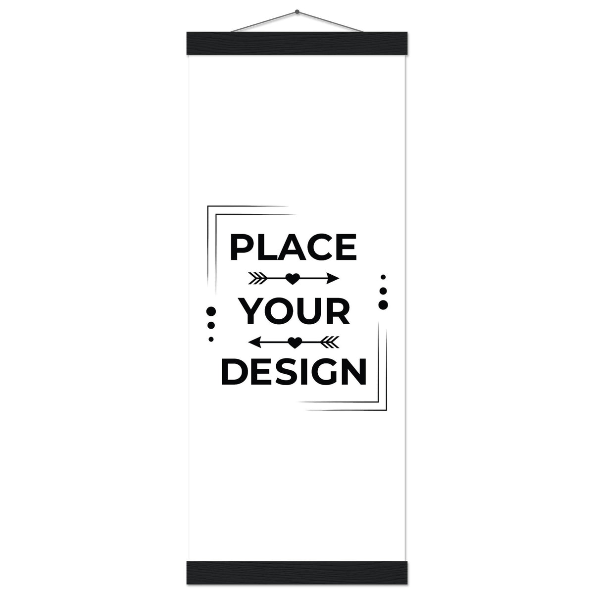 Stunning Art Display - Premium Customizable Poster - 20x50 cm 8x20″ Black wall hanger - Posters With Hanger