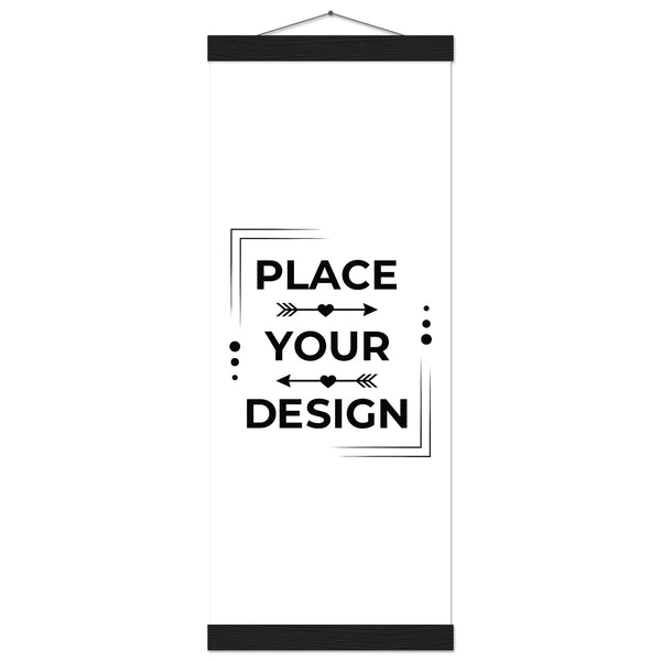 Stunning Art Display - Premium Customizable Poster - 20x50 cm 8x20″ Black wall hanger - Posters With Hanger