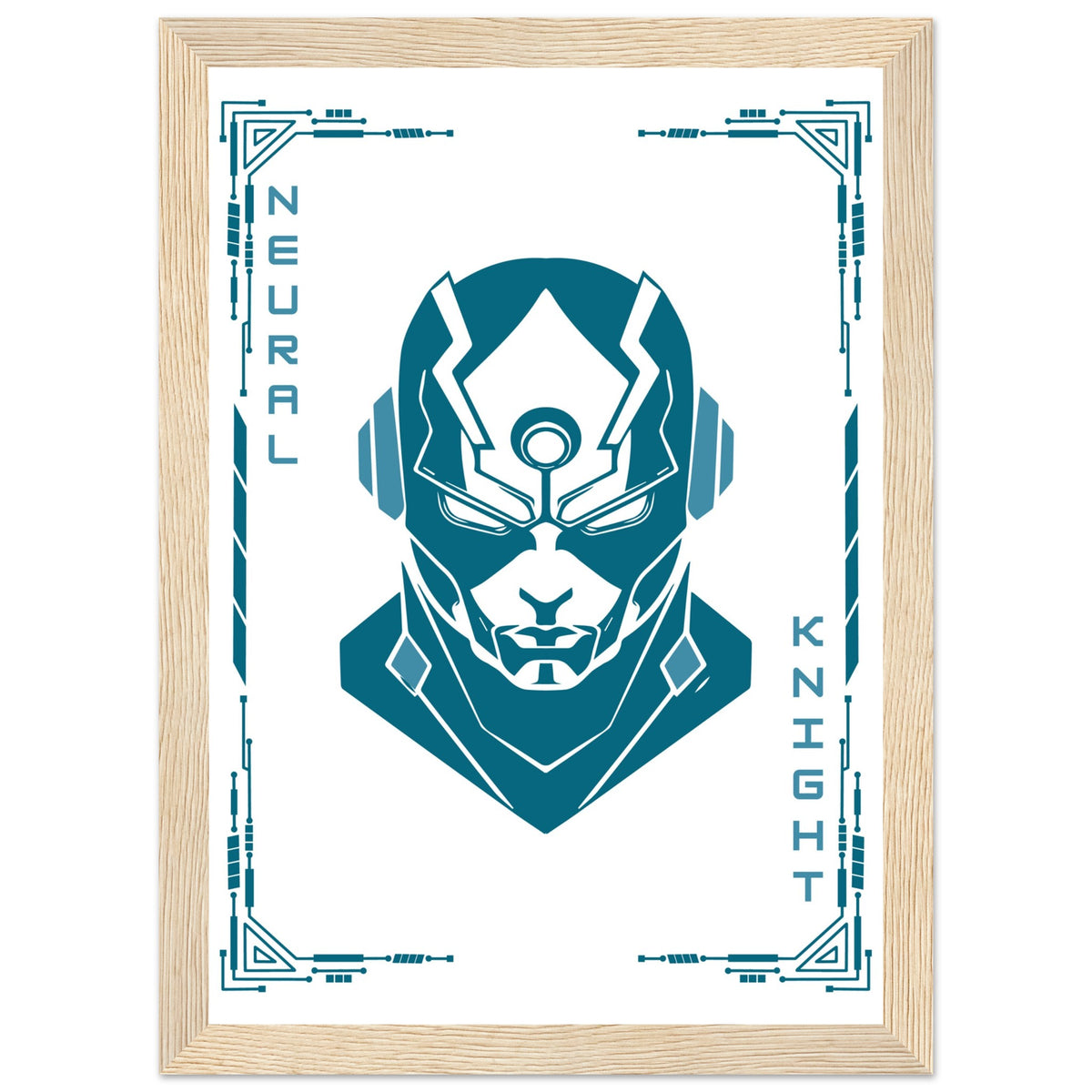 Transform Your Space - "Proton, Neural, Quantum Knights" Poster Set - - Wooden Framed Posters