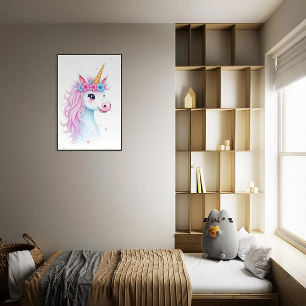 Unicorn Dreams - A Touch of Magical Whimsy - 60x90 cm 24x36″ - Metal Framed Posters