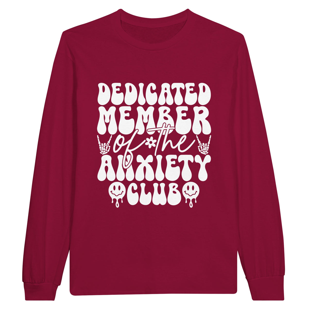 Anxiety Club - Wear Your Membership Proudly - Cardinal Red - Sweatshirts