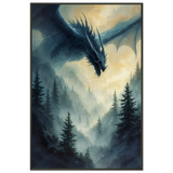 Gift of Fire - Dragon Metal Framed Poster for Him - - Metal Framed Posters