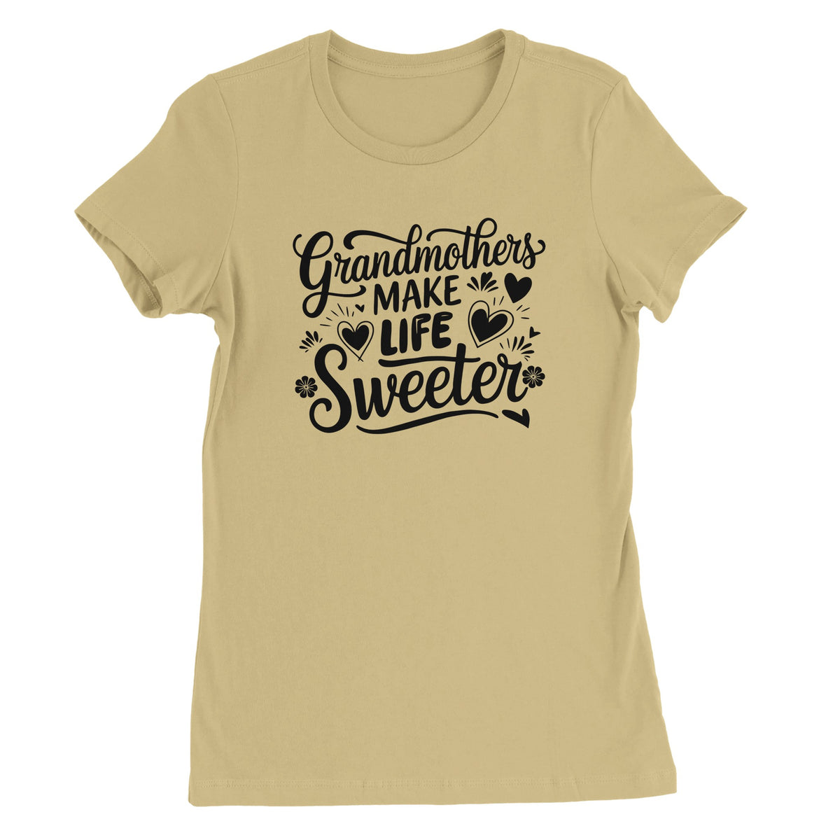 Bella + Canvas Tee Gift for the Best Grandma Ever - Soft Cream - T-Shirt