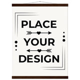 Elevate Your Space - Customizable Premium Matte Paper Poster with Hanger - 45x60 cm 18x24″ Dark wood wall hanger - Wooden Framed Posters