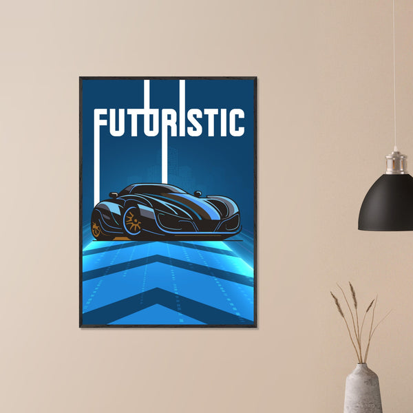 Futuristic Elegance - Premium Framed Poster - - Wooden Framed Posters