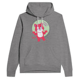 Chill Vibes - I Don't Care Cat Hoodie - Dark Gray Heather - Pullover Hoodies