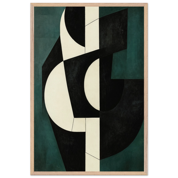 Contemporary Lines – Artistic Wooden Framed Poster Gift - Wood frame - Wooden Framed Posters