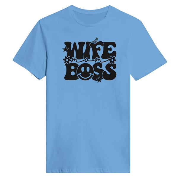 Leading with Love - Wife Boss Statement Apparel - Light Blue - Print Material