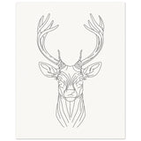 Majestic Stag - Fine Line Elegance - - Posters